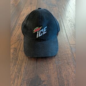 Mountain Dew Ice Hat Black Mesh Pre Owned